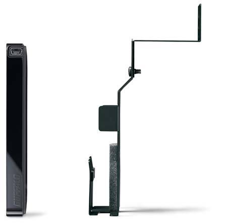 Портативный винчестер Buffalo HD-PCT500U2 / V и его крепление к телевизорам